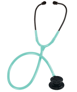 Dual Head Stethoscope | Clinical Stethoscope | Aqua with Stealth black finish