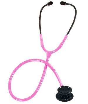 Dual Head Stethoscope | Clinical Stethoscope | Hot Pink with Stealth black finish