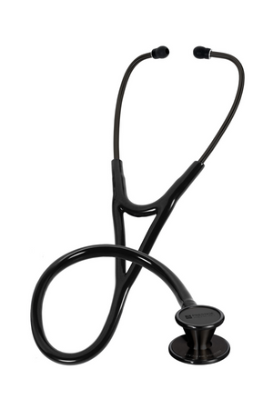 Stealth black cardiology stethoscope