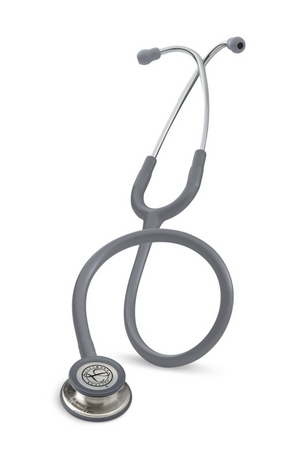 Gray Littmann Classic III Stethoscope | Silver headset and chestpiece