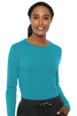 Teal colored long sleeve t shirt