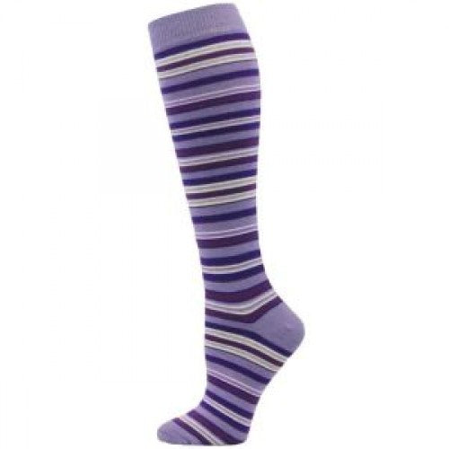 Purple Stripe Compression Socks